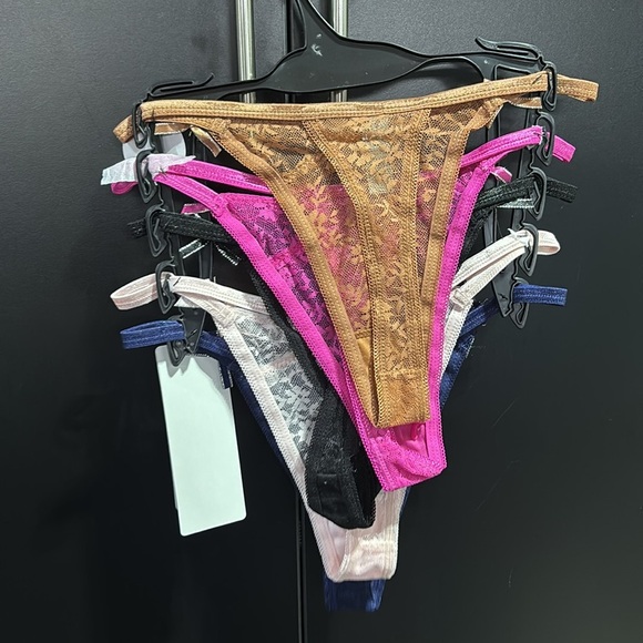 Daisy Fuentes 5 Pack Pretty Lace &  Mesh Thong/Panties, Sexy Stretch Comfort - Picture 7 of 10